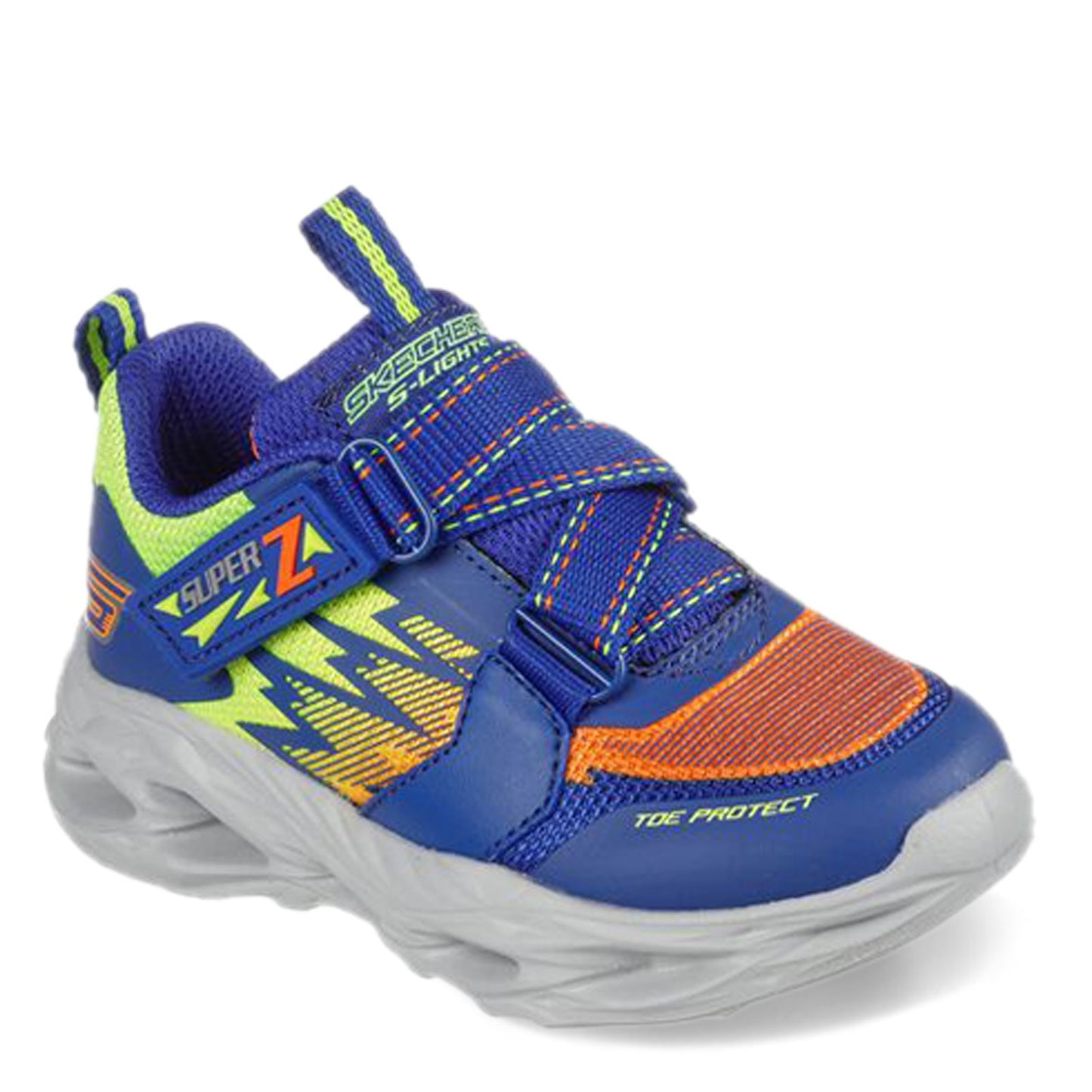 Peltz Shoes Boy's Skechers S-Lights: Vortex-Flash - Zovix Sneaker - Toddler Blue 400601N-BLMT
