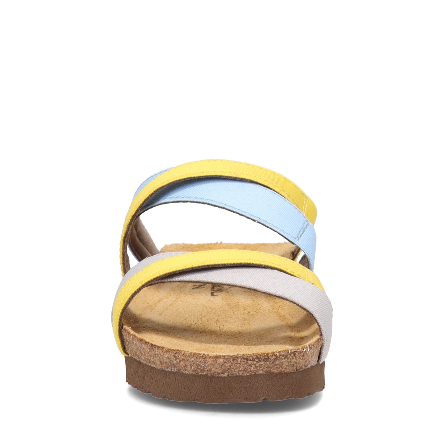 Peltz Shoes Women's Naot Roxanna Sandal GREY YELLOW 4011-NUZ