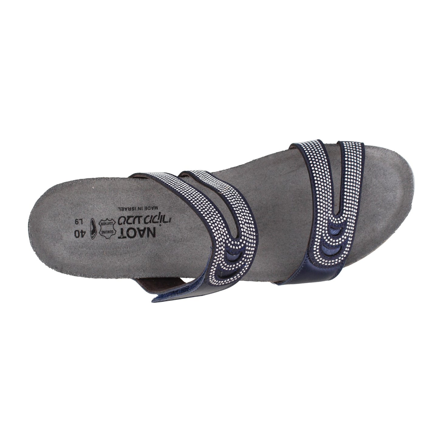 Peltz Shoes Women's Naot Ainsley Slide Sandals BLUE 4020-PAD