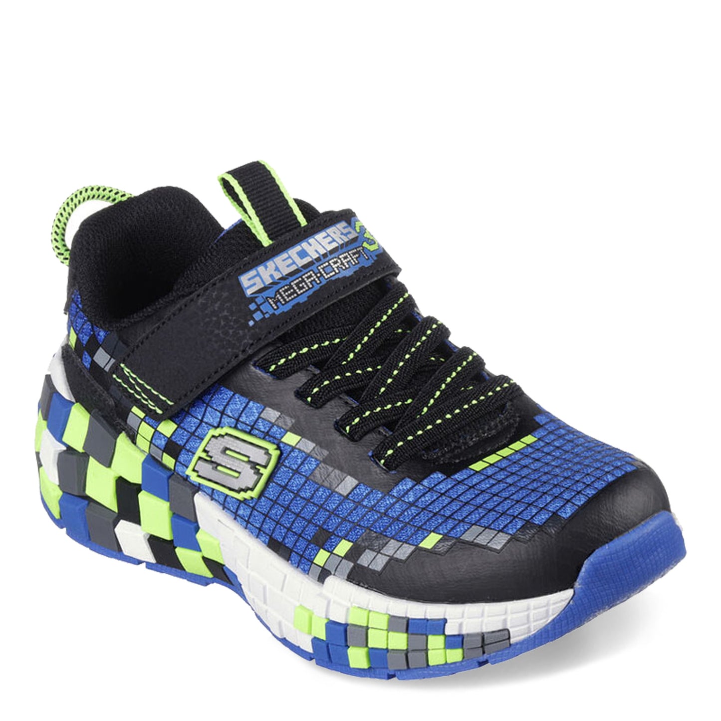 Peltz Shoes Boy's Skechers Mega Craft 3.0 Sneaker Black/Lime 402182L-BBLM
