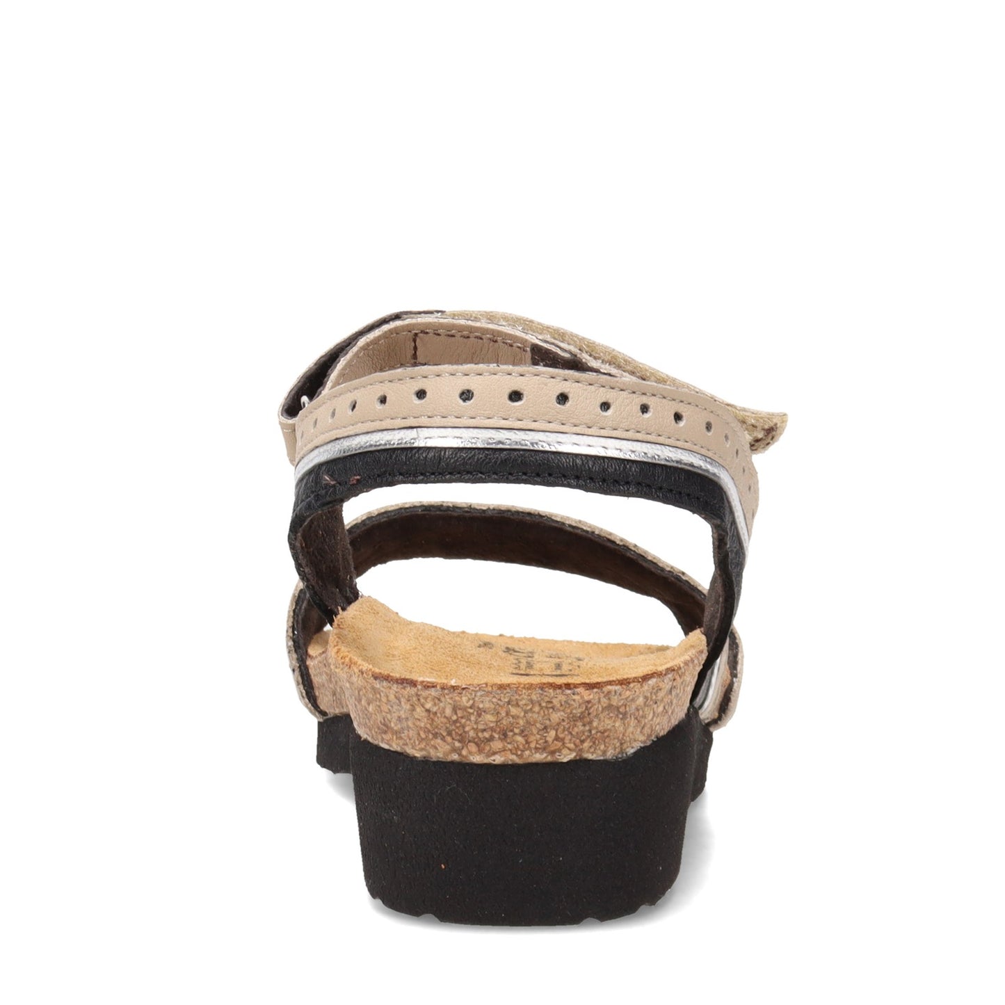 Peltz Shoes Women's Naot Beverly Sandal Black Beige 4022-NUF