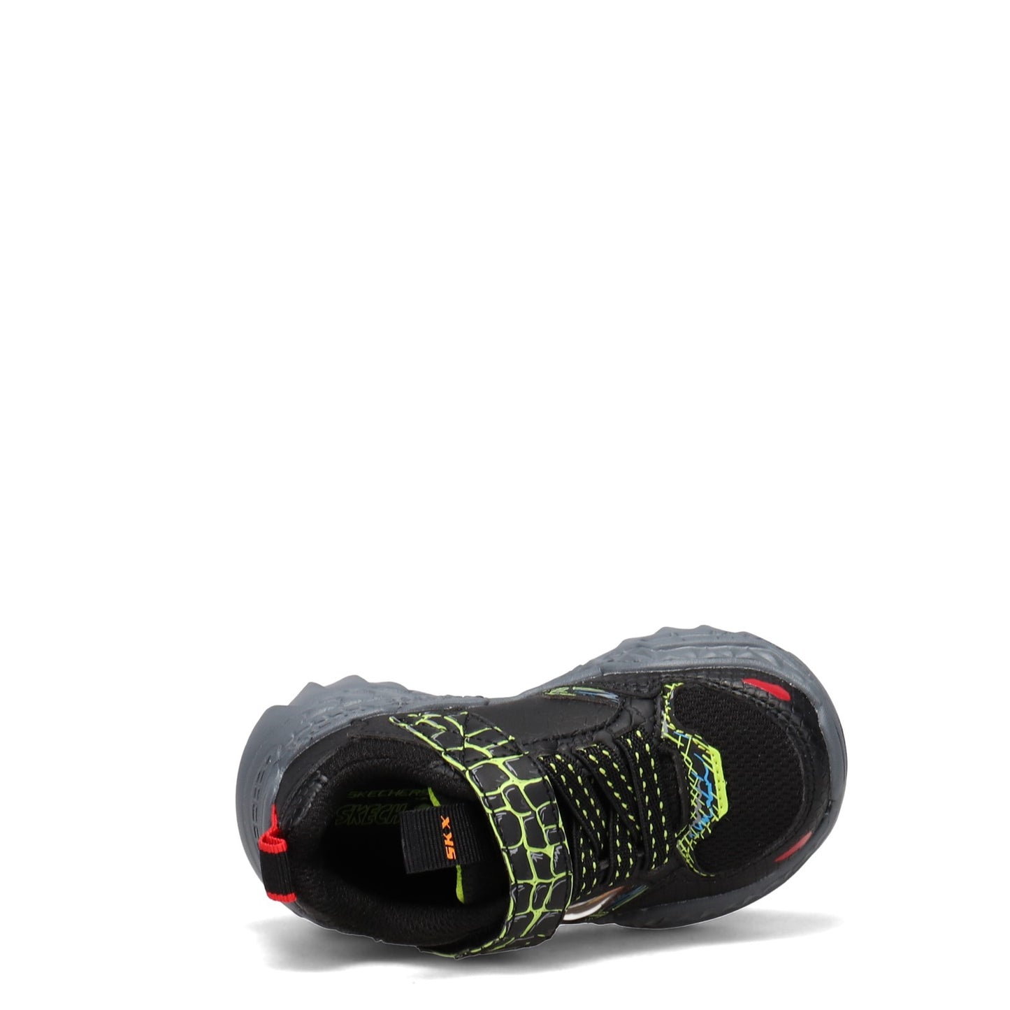 Peltz Shoes Boy's Skechers Skech-o-Saurus Sneaker - Toddler Black/Lime 402235N-BKLM