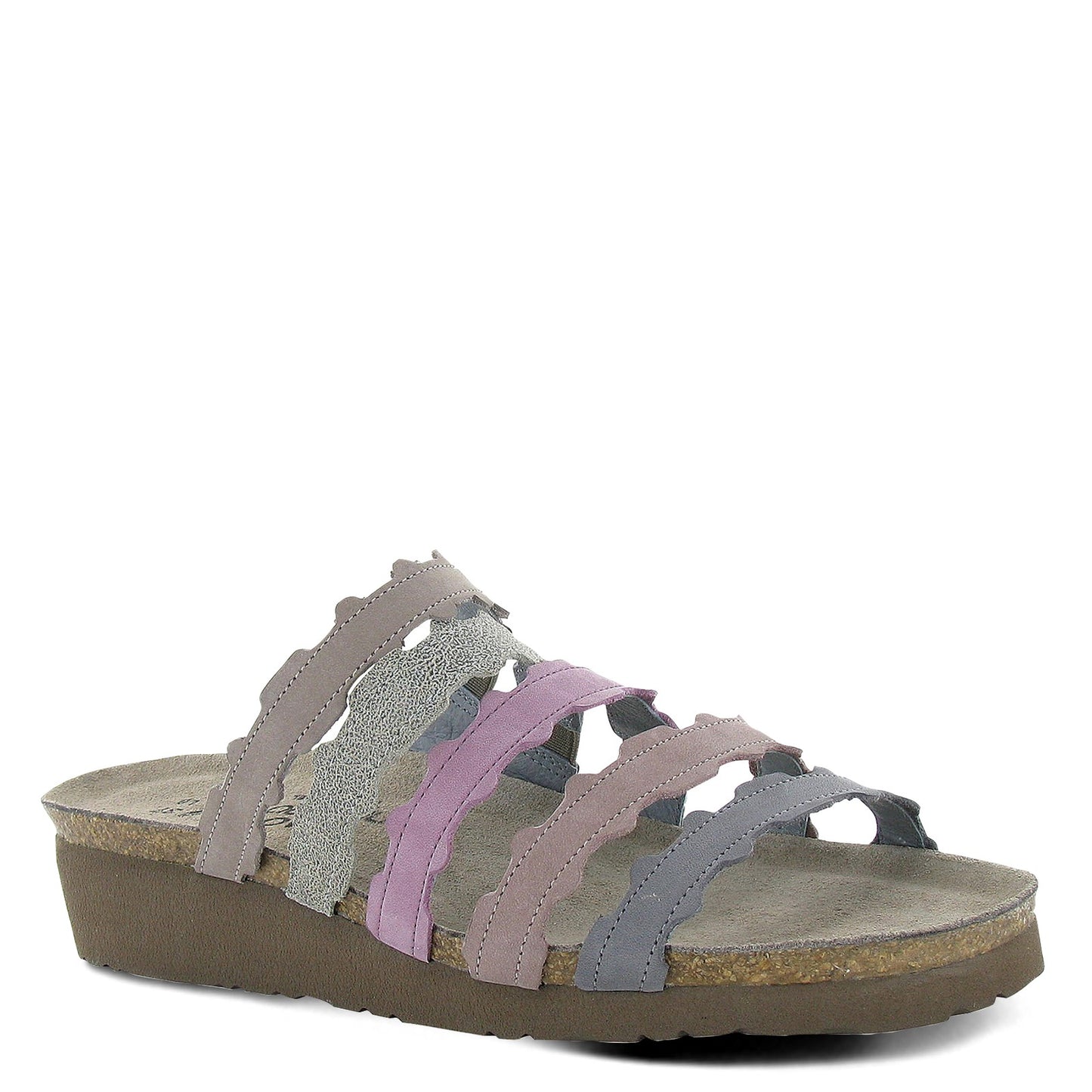 Peltz Shoes Women's Naot Adina Sandal GREY PINK 4034-WBD