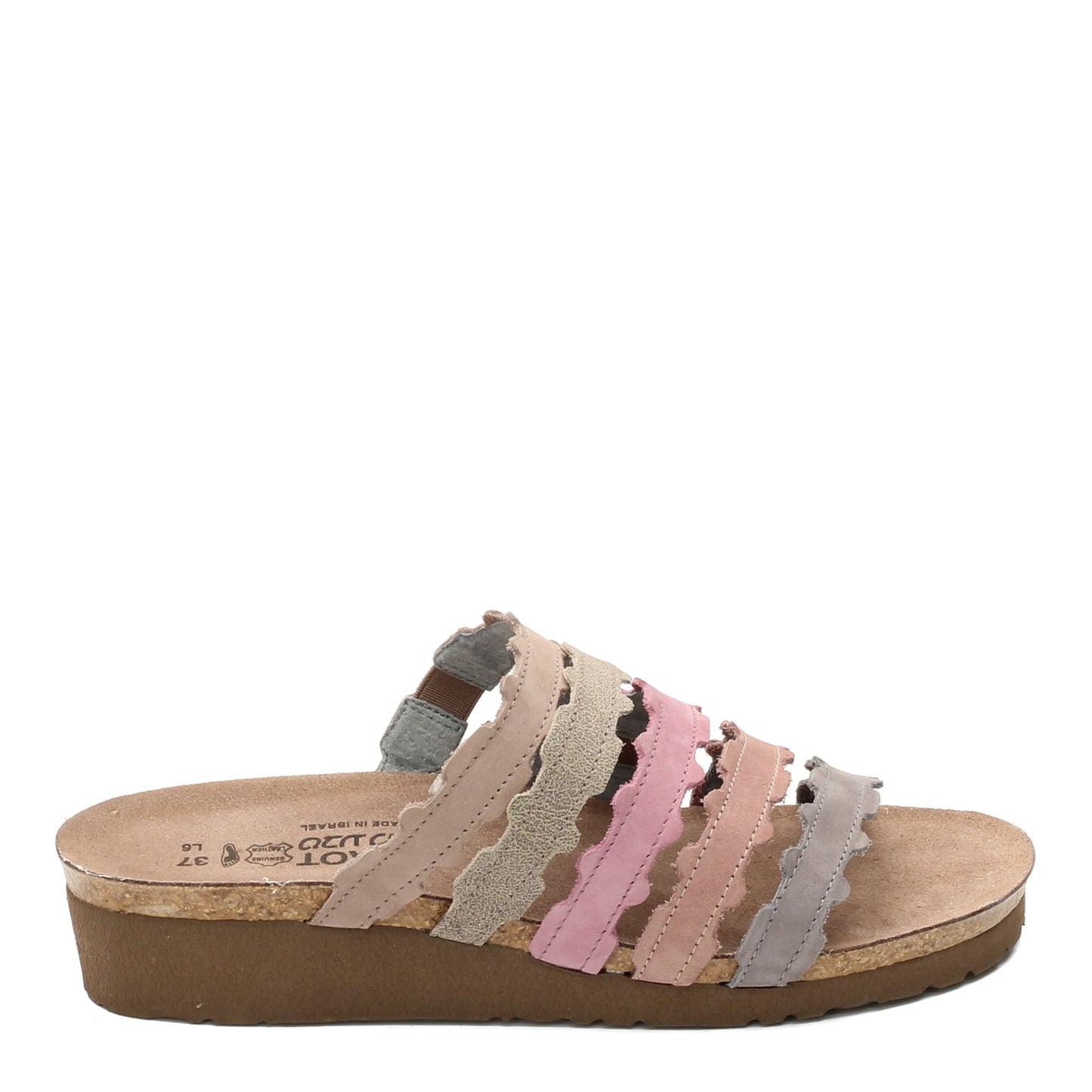 Peltz Shoes Women's Naot Adina Sandal GREY PINK 4034-WBD