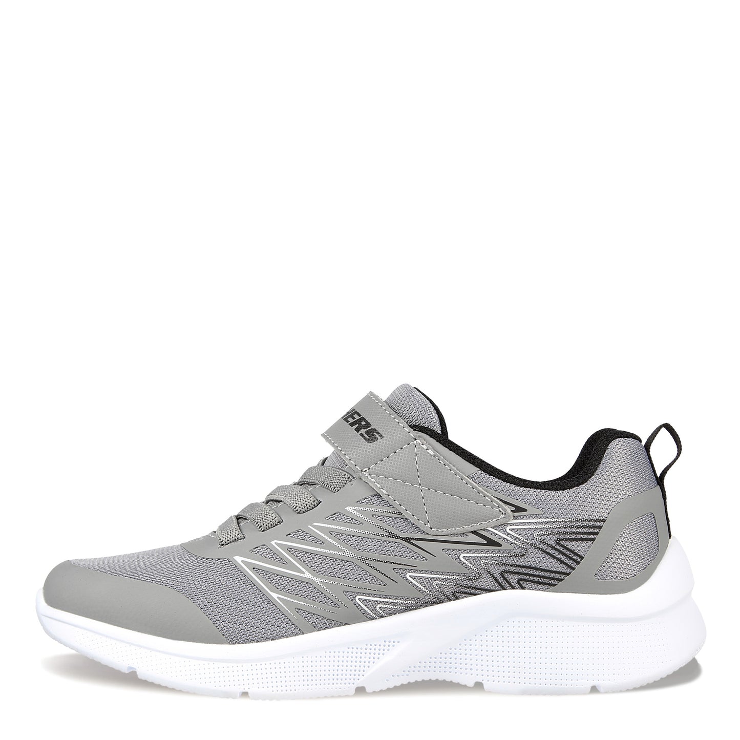 Peltz Shoes Boy's Skechers Microspec - Texlor Sneaker - Little Kid & Big Kid Grey/Black 403770L-GYBK