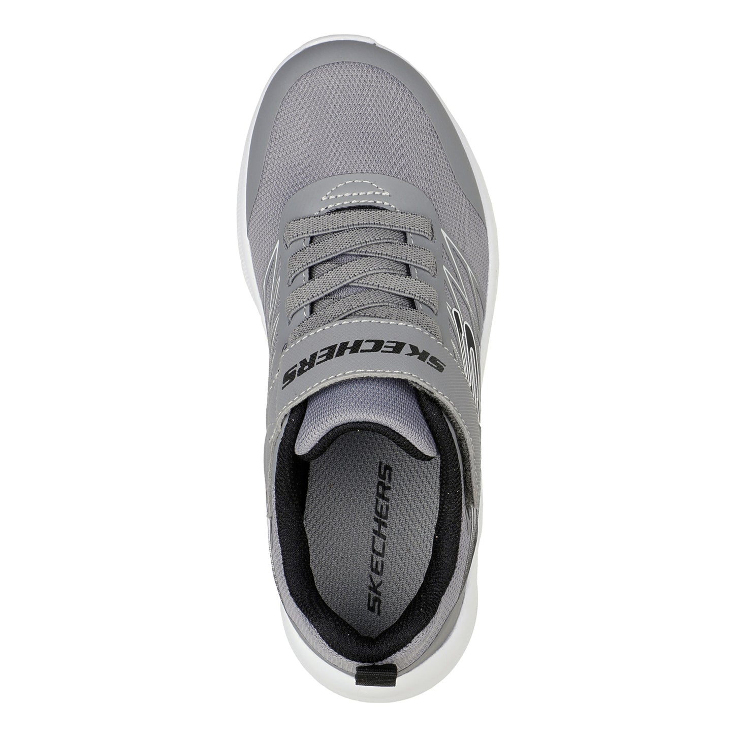 Peltz Shoes Boy's Skechers Microspec - Texlor Sneaker - Little Kid & Big Kid Grey/Black 403770L-GYBK