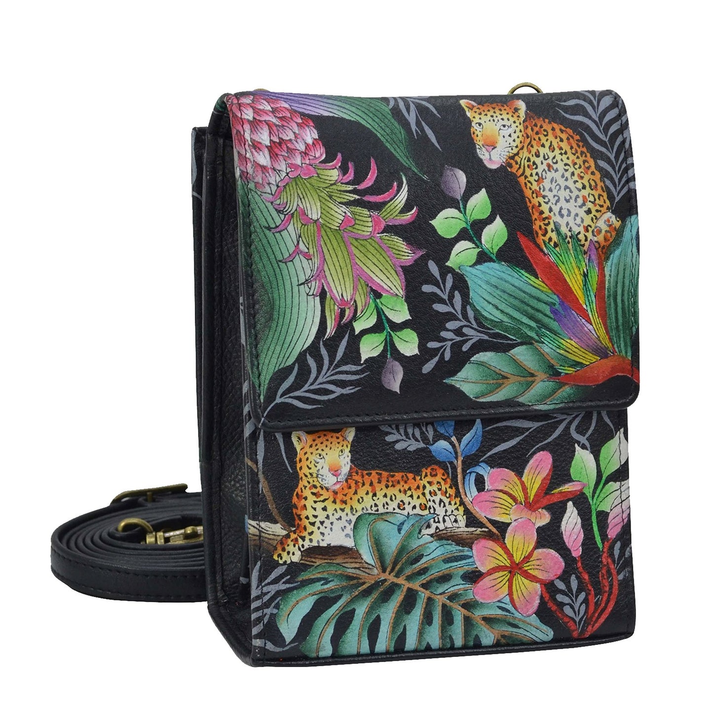 Peltz Shoes Women's Anuschka Mini Sling Bag JUNGLE PRINT 412-JQN