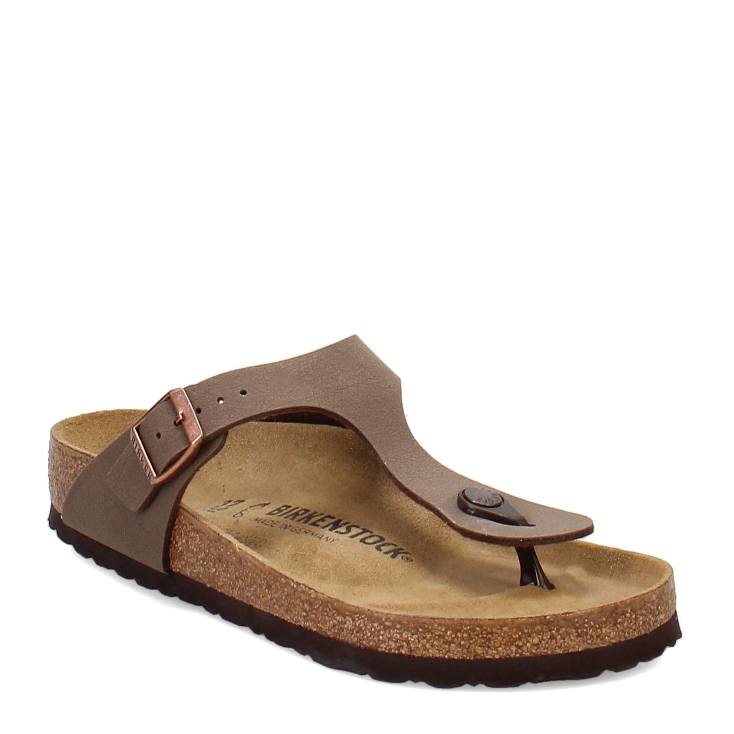 Peltz Shoes Women's Birkenstock Gizeh Birko-Flor Sandal - Regular Width BROWN 4375 1 R
