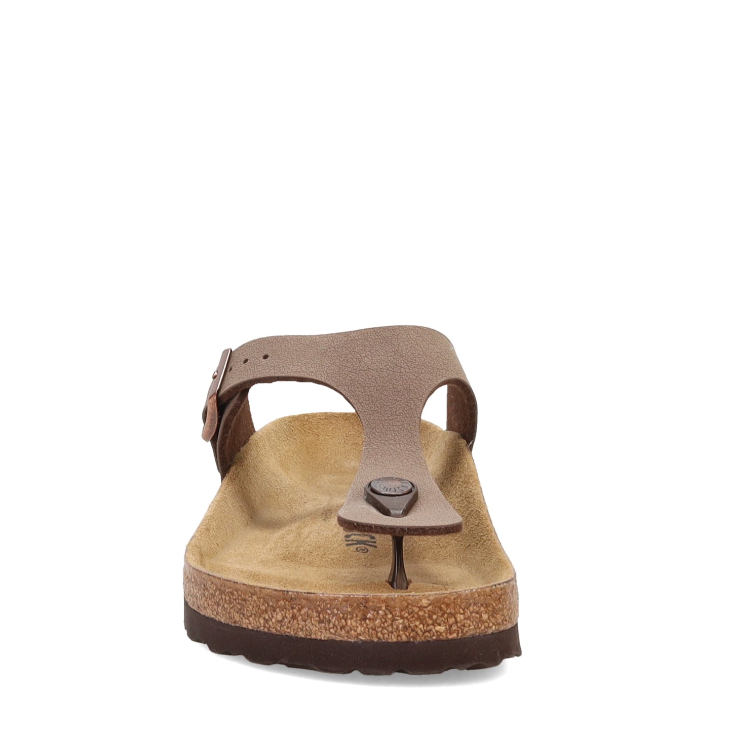 Peltz Shoes Women's Birkenstock Gizeh Birko-Flor Sandal - Regular Width BROWN 4375 1 R