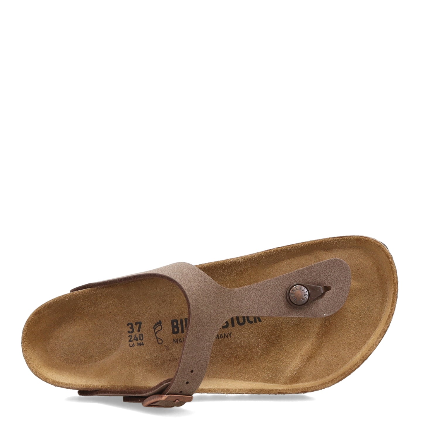 Peltz Shoes Women's Birkenstock Gizeh Birko-Flor Sandal - Regular Width BROWN 4375 1 R