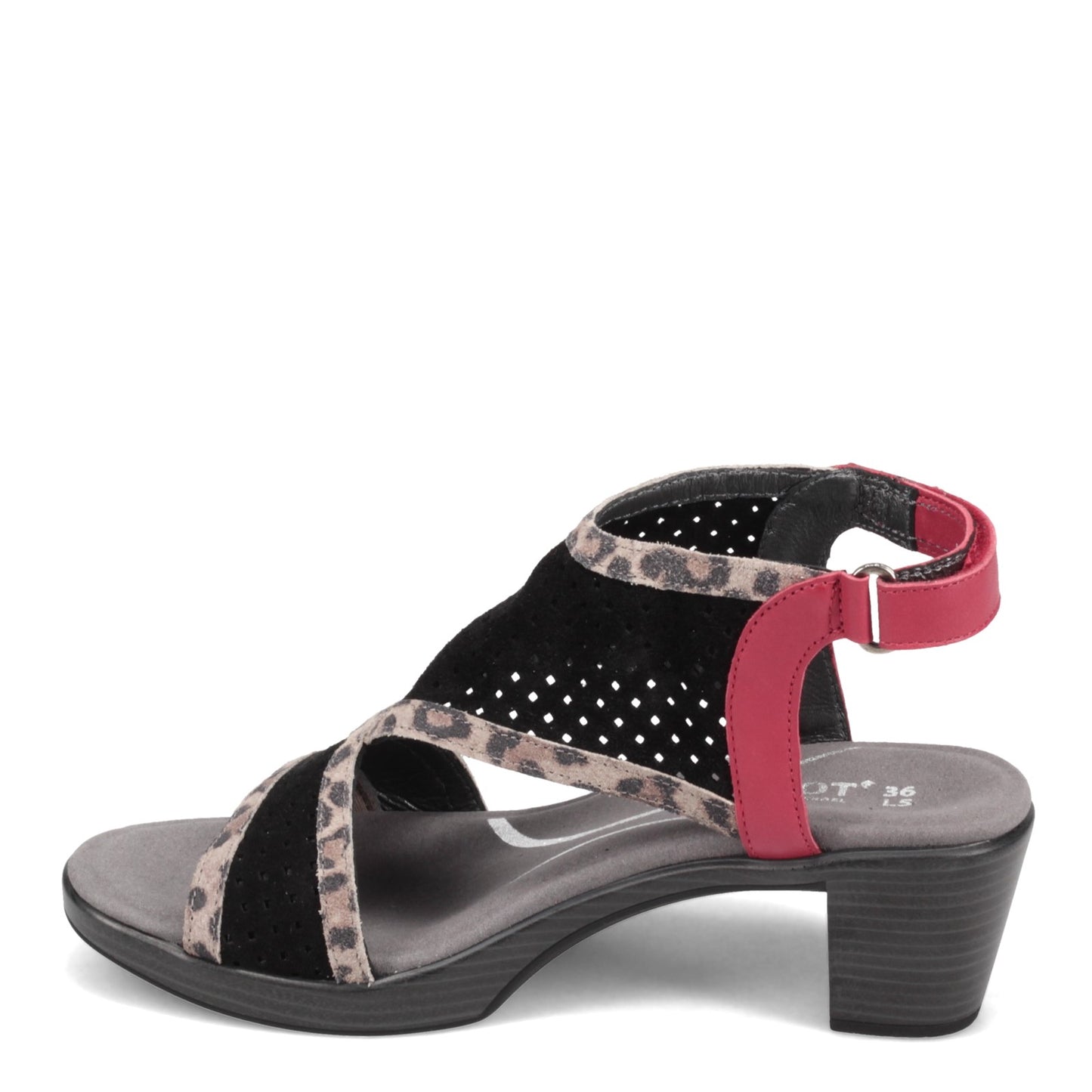 Peltz Shoes Women's Naot Destiny Sandal Black / RED 44124-NSL