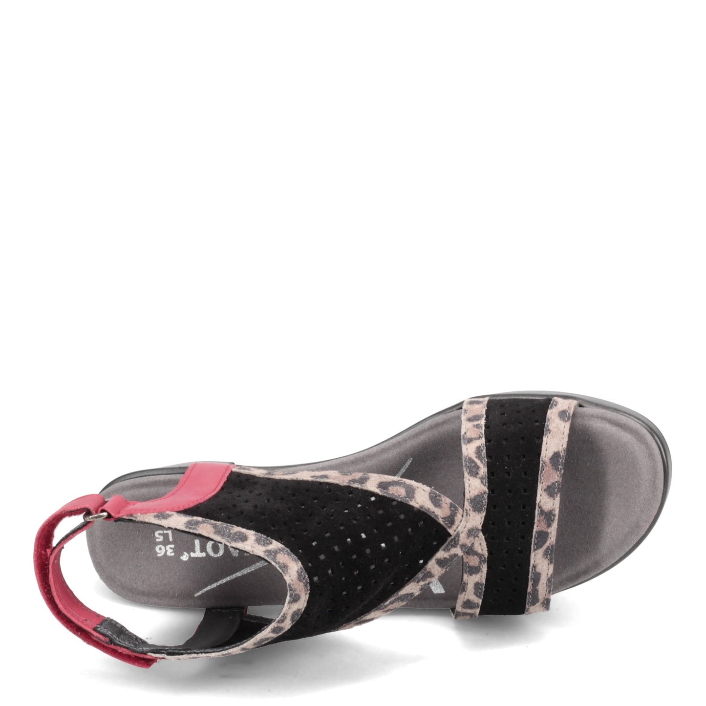 Peltz Shoes Women's Naot Destiny Sandal Black / RED 44124-NSL