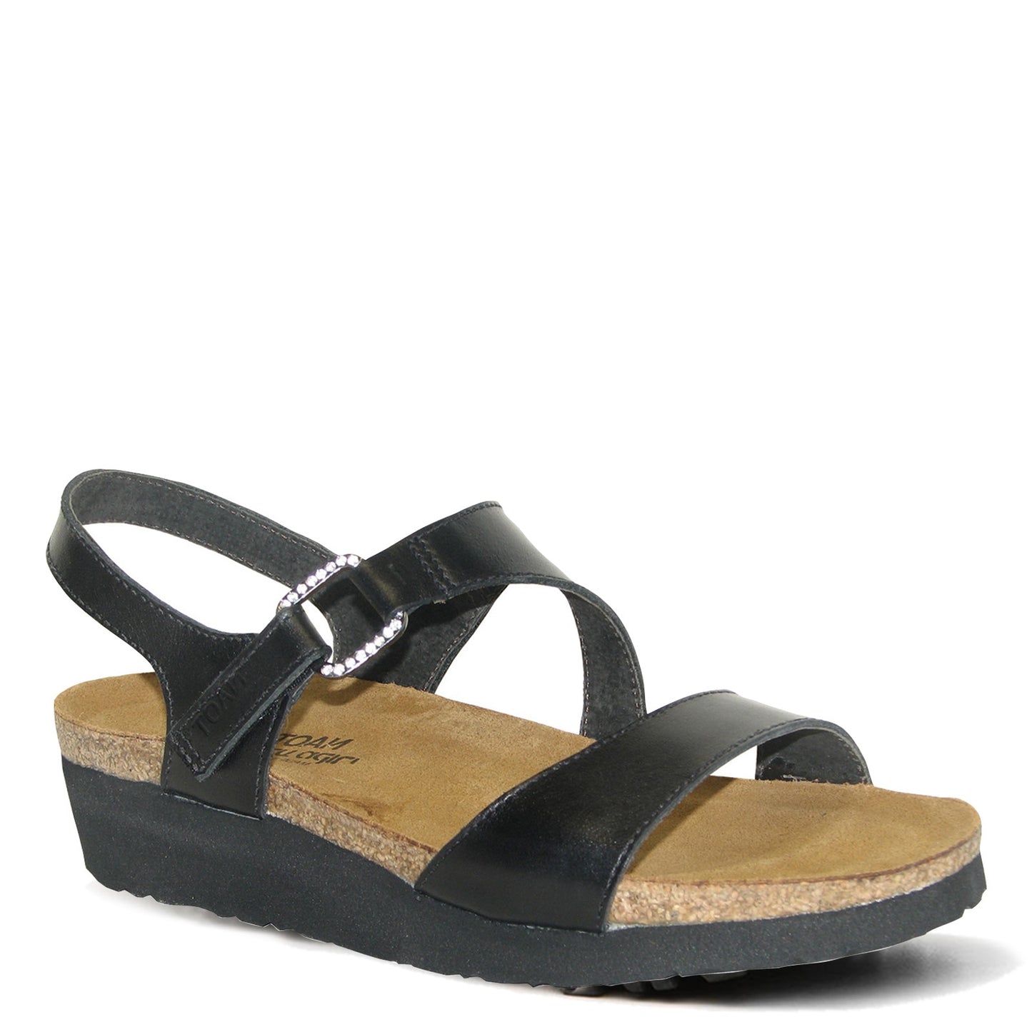 Peltz Shoes Women's Naot Pamela Sandal Black Madras 4421-030