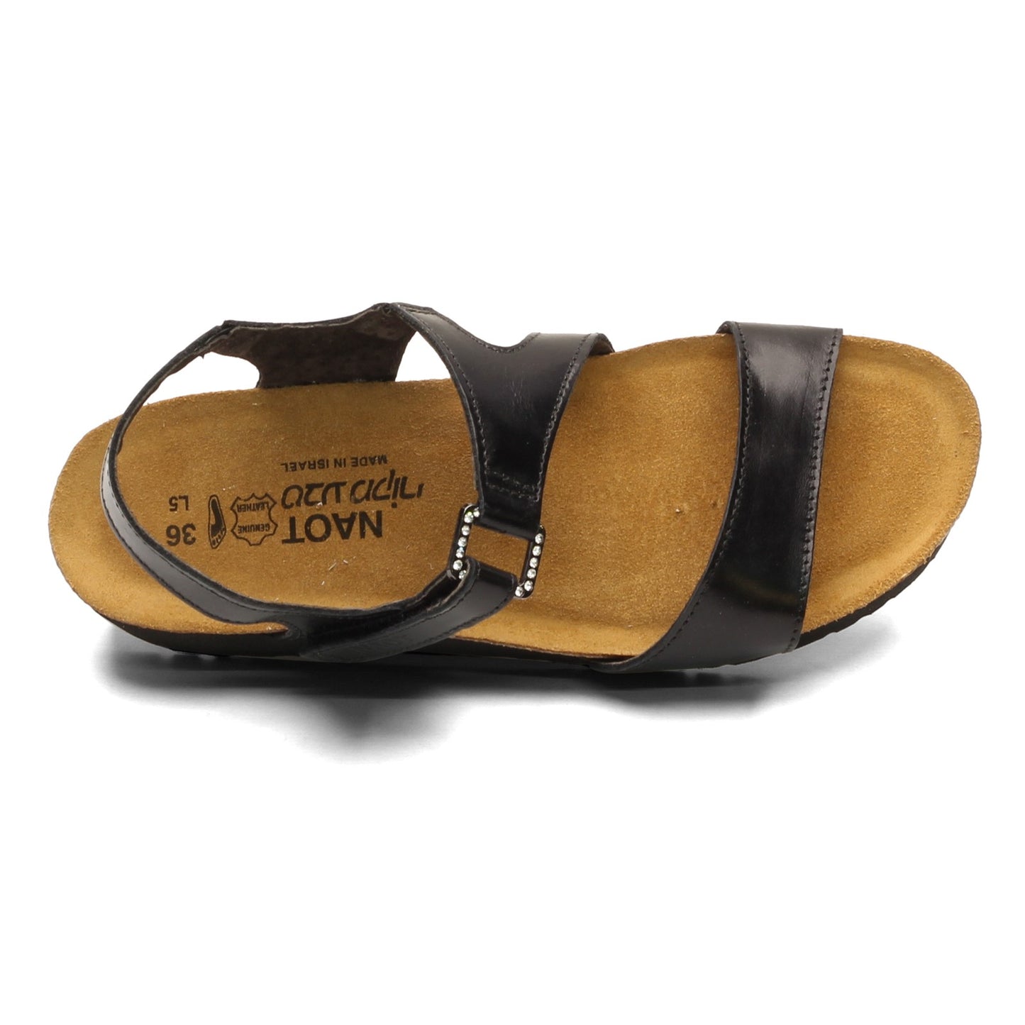Peltz Shoes Women's Naot Pamela Sandal Black Madras 4421-030