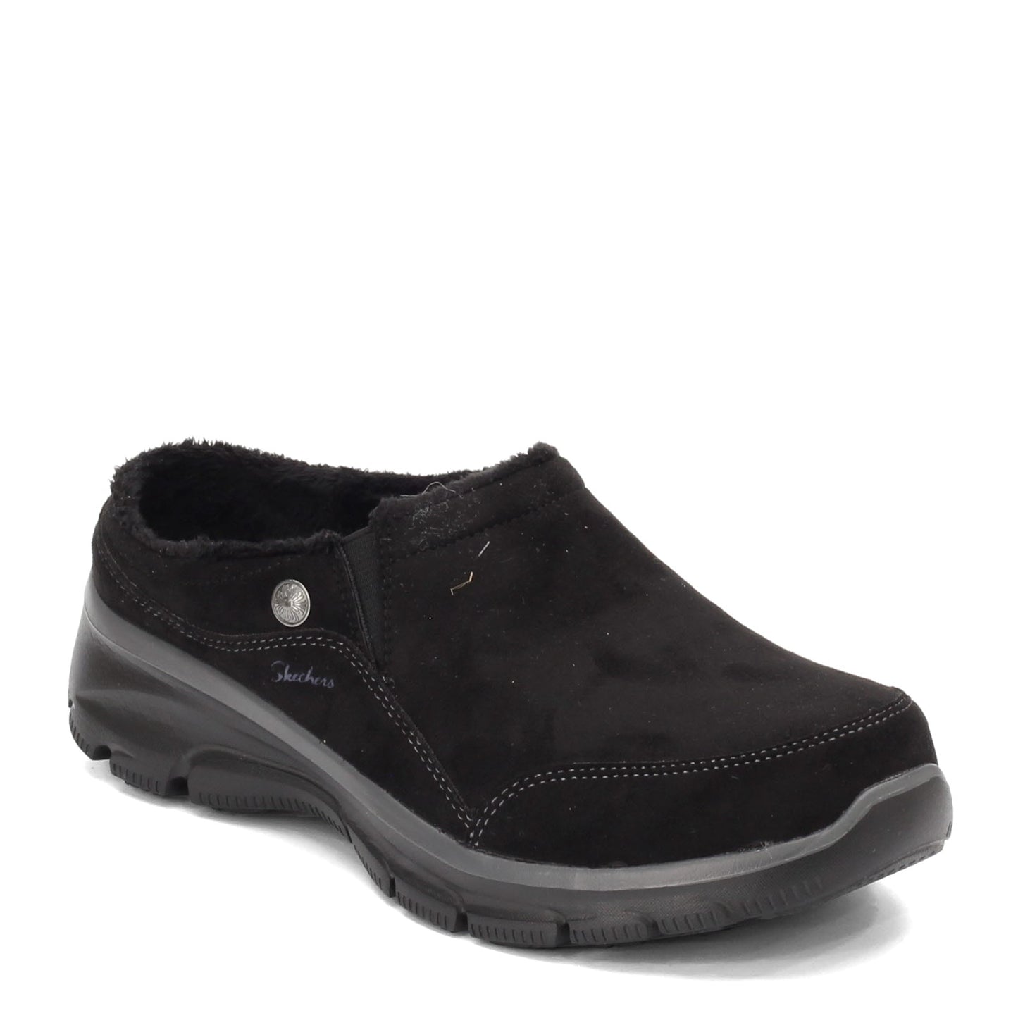 Peltz Shoes Women's Skechers Relaxed Fit: Easy Going Clog BLACK 49532-BLK