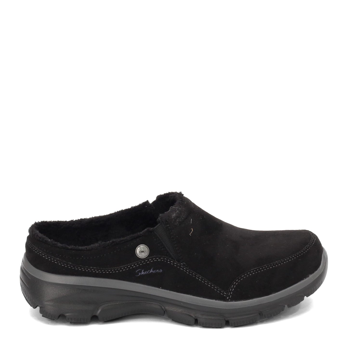 Peltz Shoes Women's Skechers Relaxed Fit: Easy Going Clog BLACK 49532-BLK