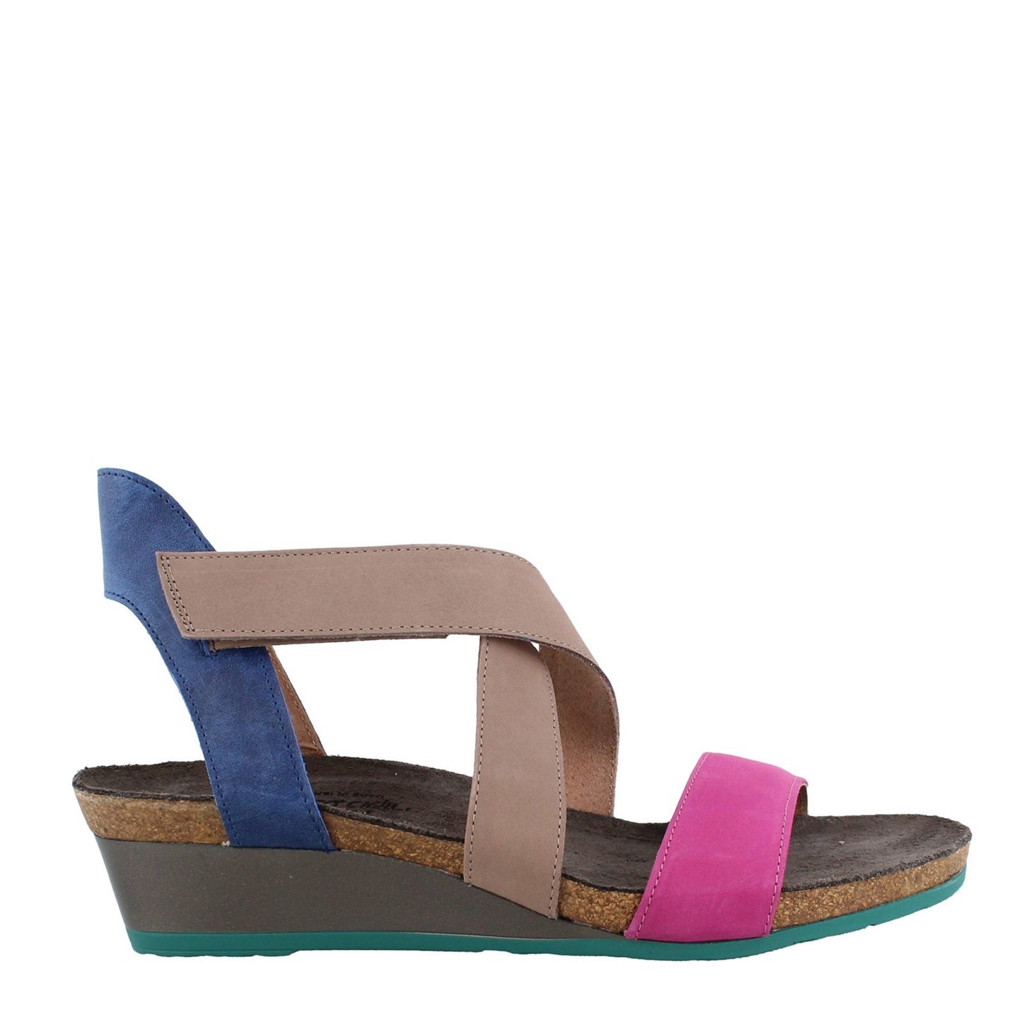 Peltz Shoes Women's Naot Vixen Wedge Sandal PINK 5030-RAI