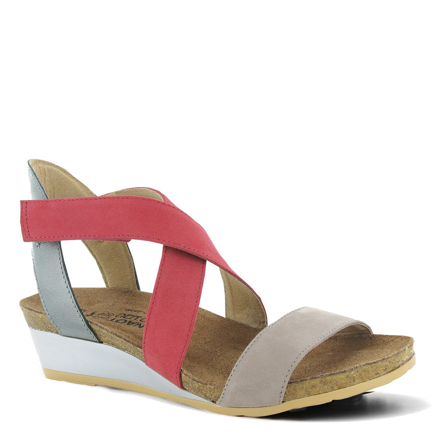 Peltz Shoes Women's Naot Vixen Wedge Sandal STONE 5030-WAI