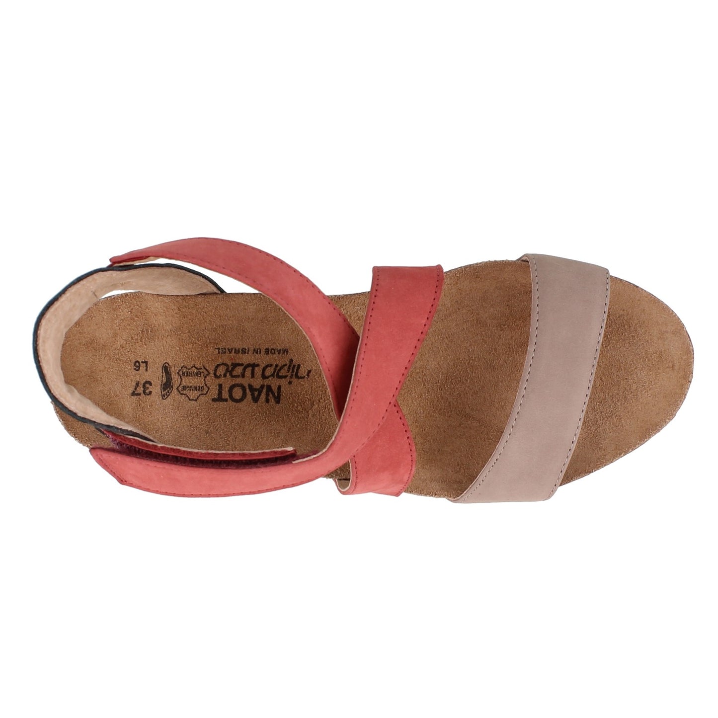 Peltz Shoes Women's Naot Vixen Wedge Sandal STONE 5030-WAI