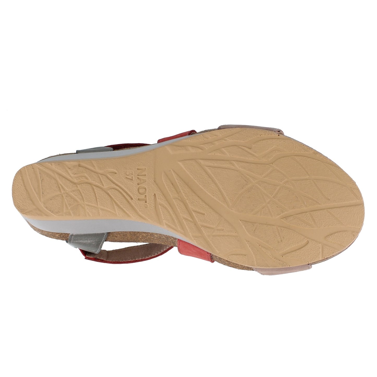 Peltz Shoes Women's Naot Vixen Wedge Sandal STONE 5030-WAI