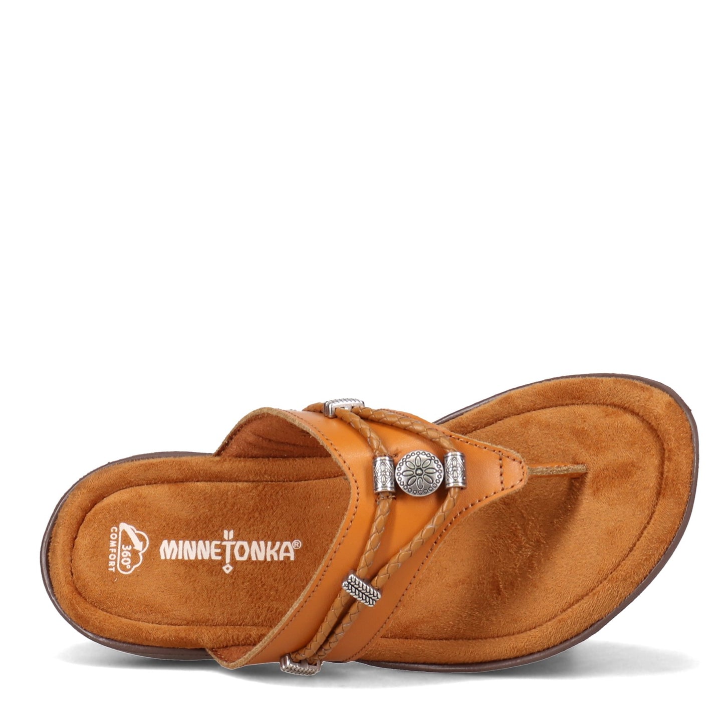 Peltz Shoes Women's Minnetonka Silverthorne 360 Sandal COGNAC 504203