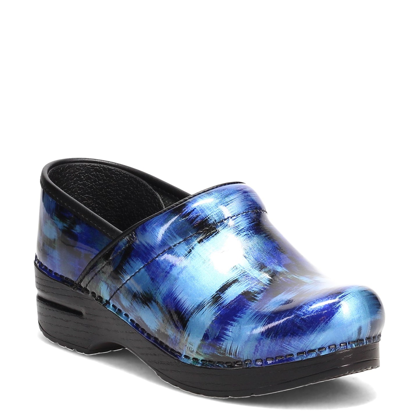 Peltz Shoes Women's Dansko Professional Clog Blue Metallic 506-540202