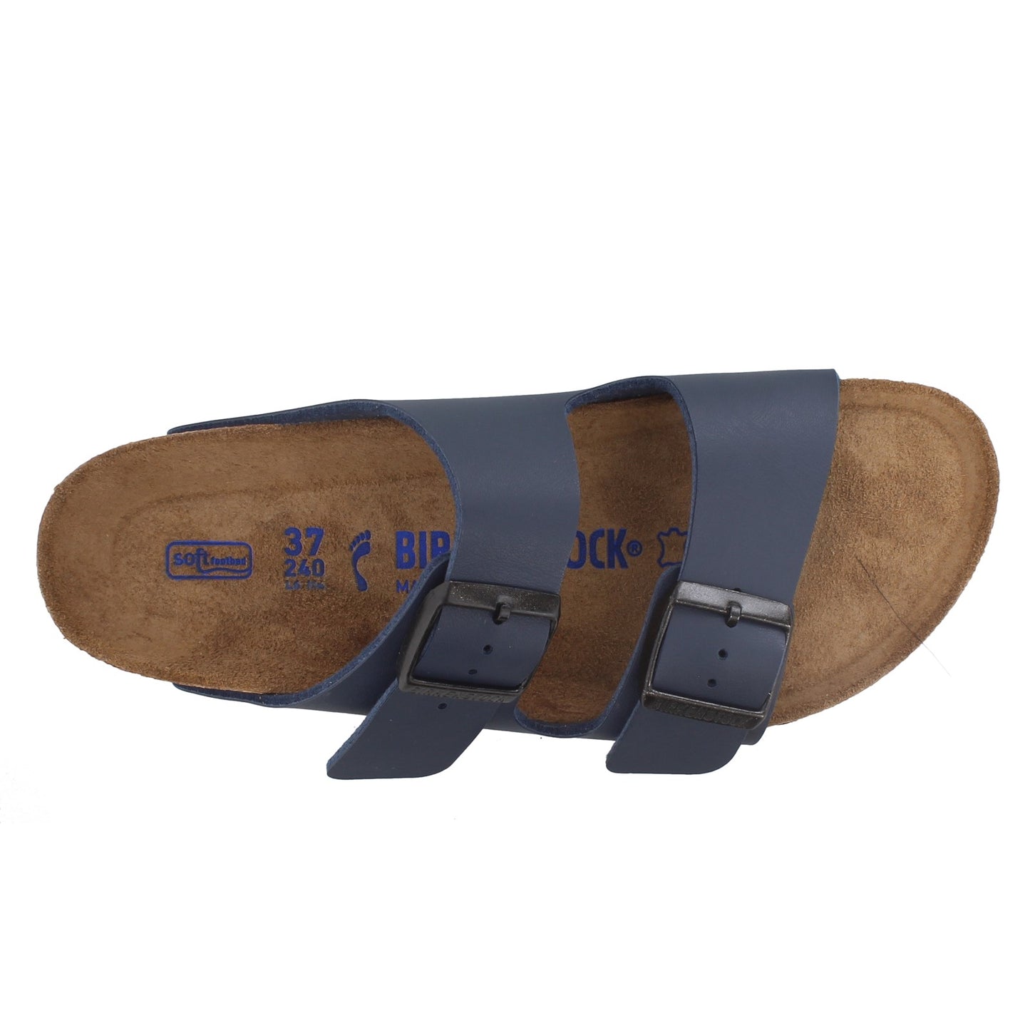 Peltz Shoes Women's Birkenstock Arizona Birk-Flor Sandals - Narrow Width NAVY 51063 N