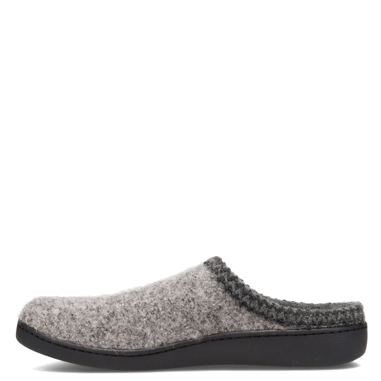 Peltz Shoes Unisex Haflinger AT Wool Hard Sole Slipper GREY 512003-4