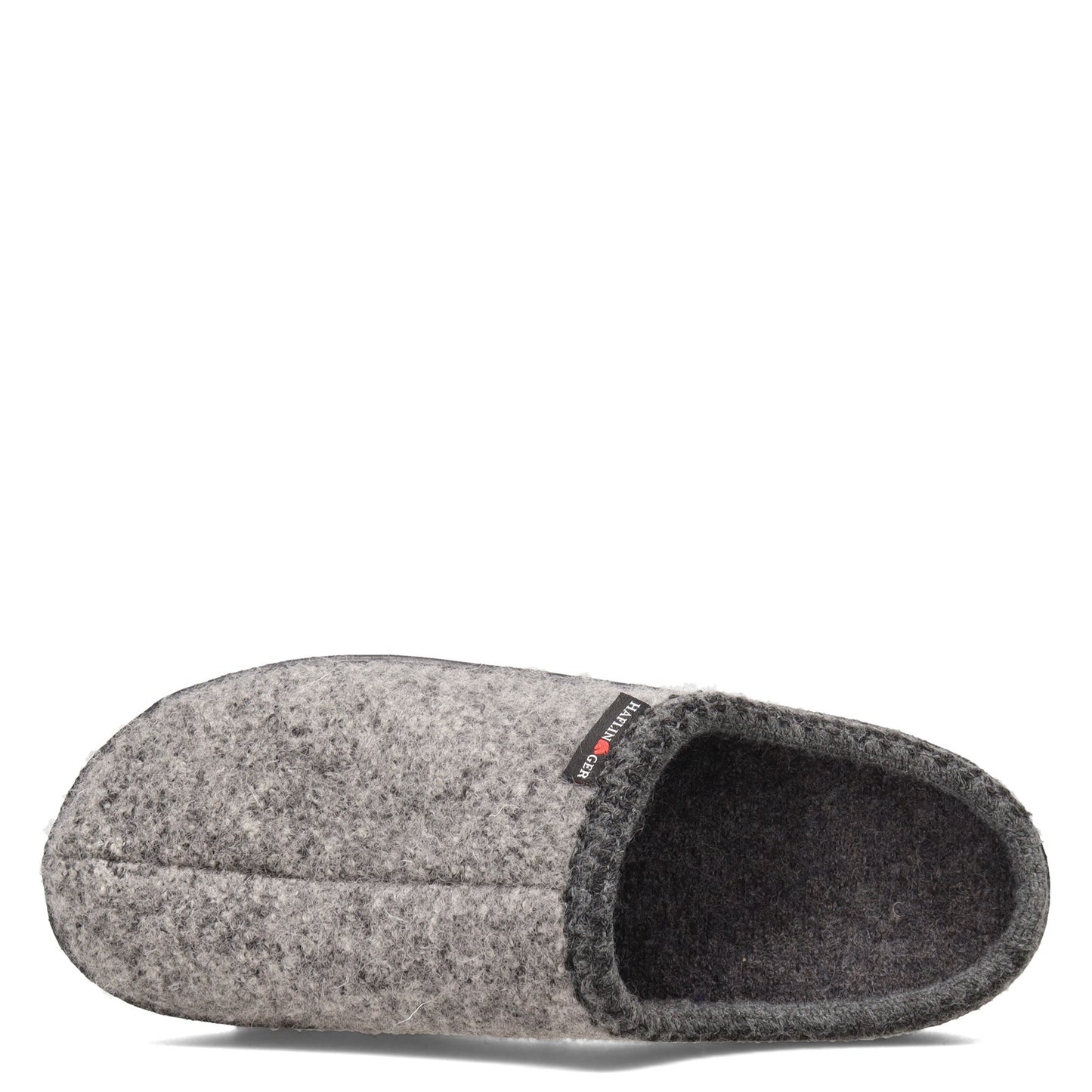 Peltz Shoes Unisex Haflinger AT Wool Hard Sole Slipper GREY 512003-4