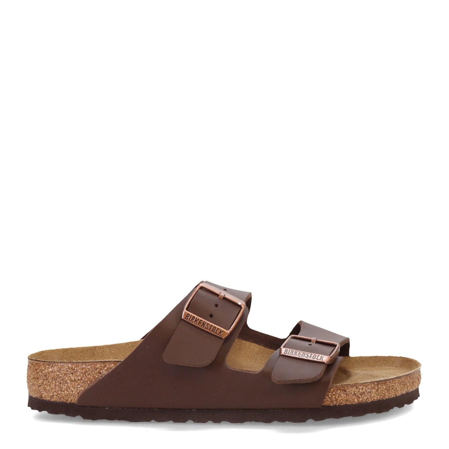 Peltz Shoes Men's Birkenstock Arizona Birko Flor Sandal - Regular Width DARK BROWN 5170 1 R