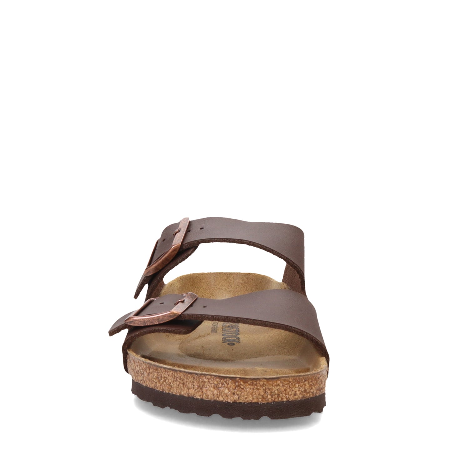 Peltz Shoes Men's Birkenstock Arizona Birko Flor Sandal - Regular Width DARK BROWN 5170 1 R