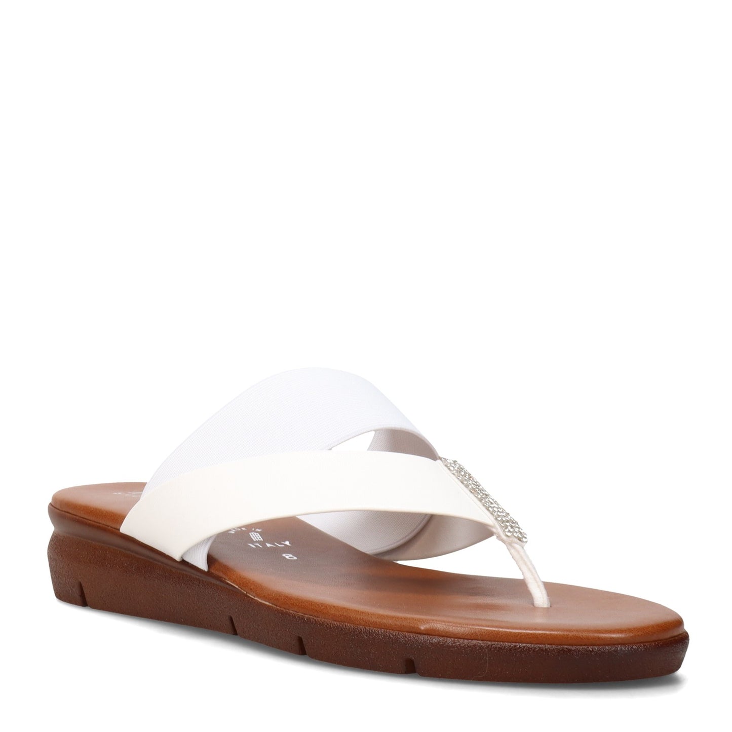 Peltz Shoes Women's Italian Shoemakers Diorys Sandal WHITE 5191S22-WHITE