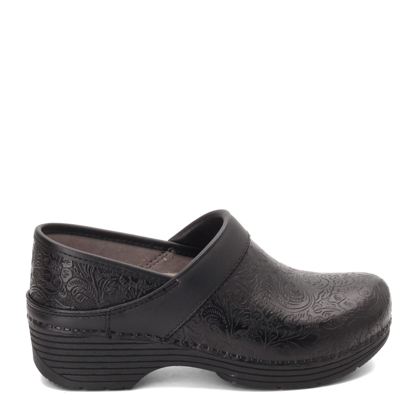 Peltz Shoes Women's Dansko Lt Pro Clog Black Floral 5200-360202