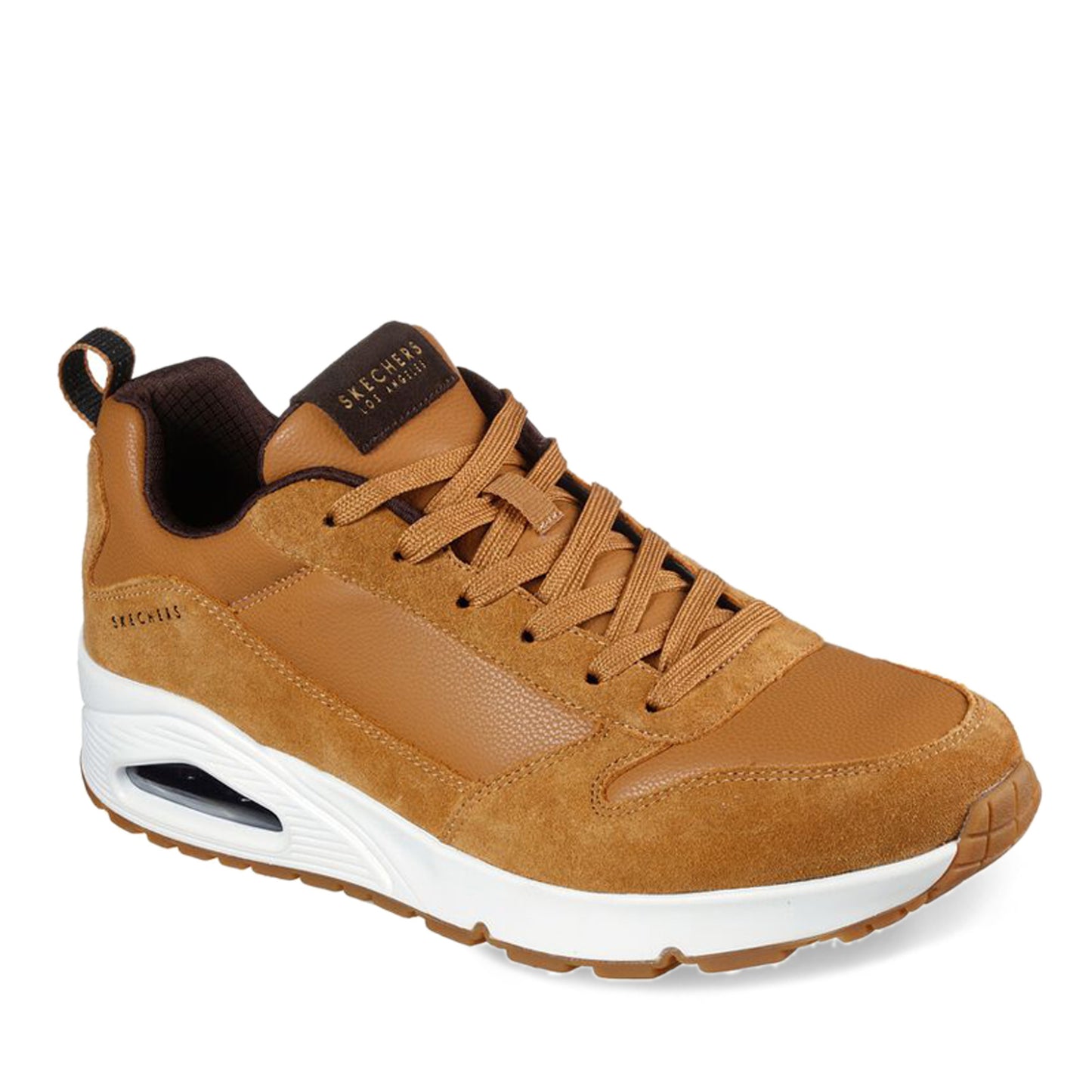 Peltz Shoes Men's Skechers Street Uno - Stacre Sneaker Whiskey 52468-WSK