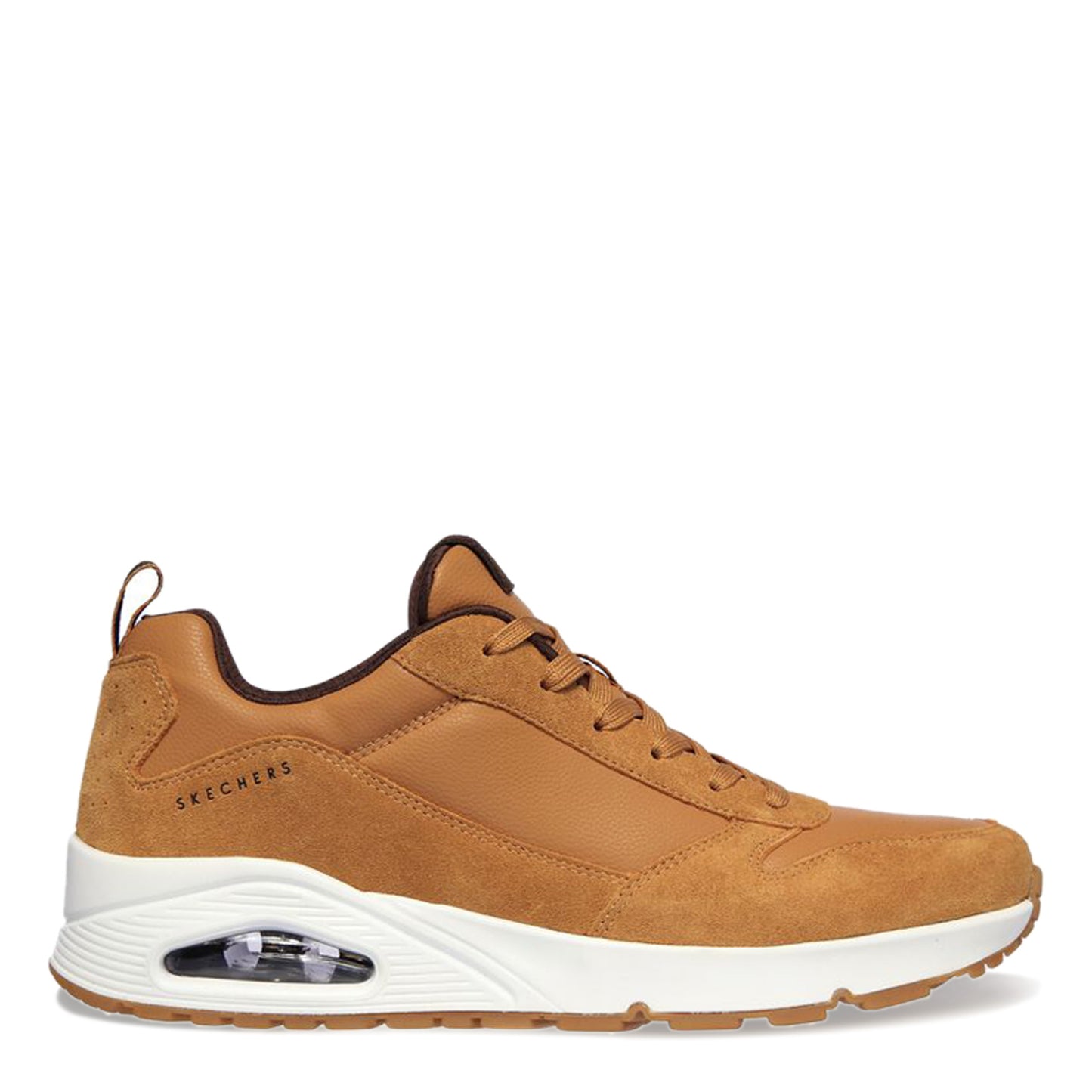 Peltz Shoes Men's Skechers Street Uno - Stacre Sneaker Whiskey 52468-WSK