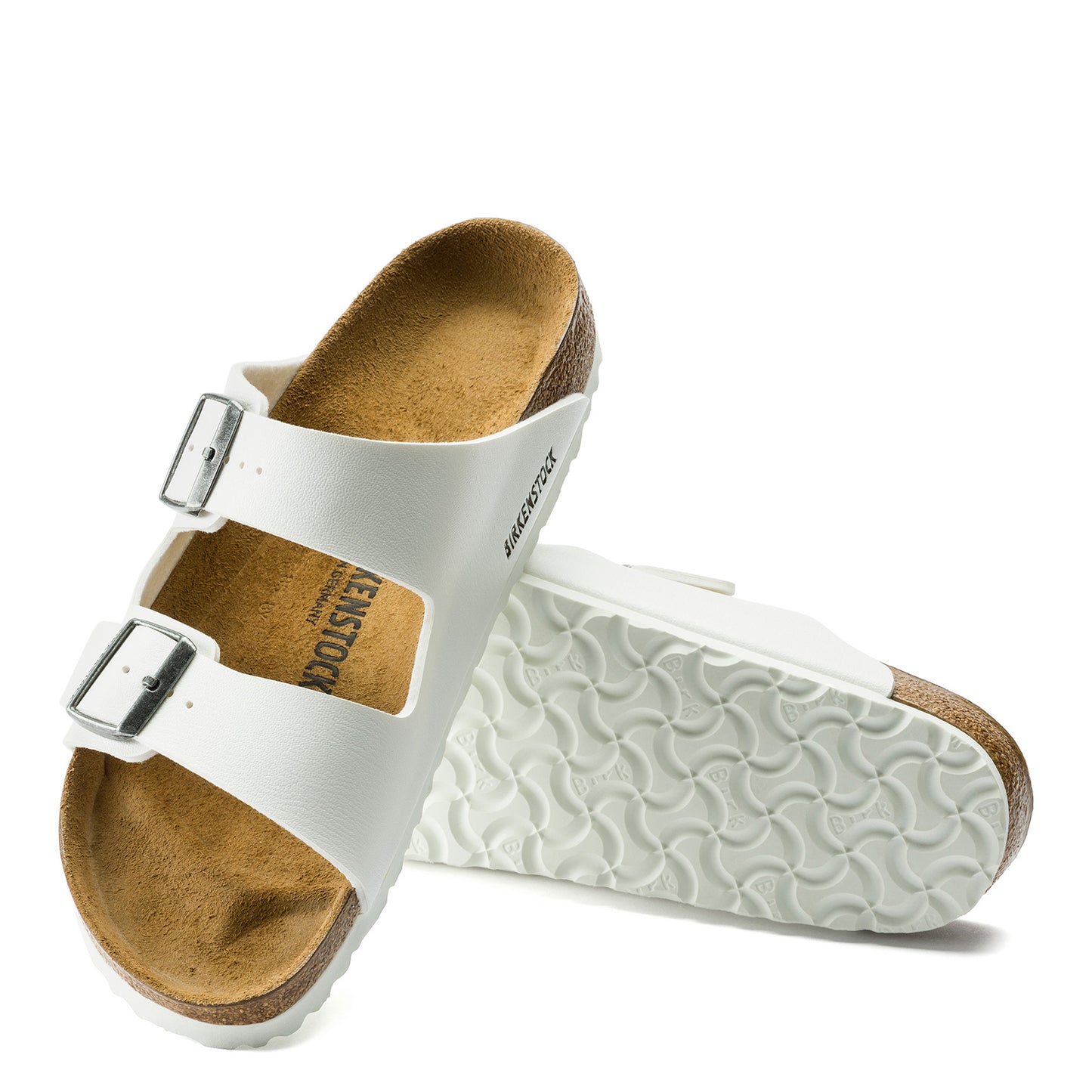 Peltz Shoes Women's Birkenstock Arizona Birk-Flor Sandal - Narrow Width WHITE 552683 N