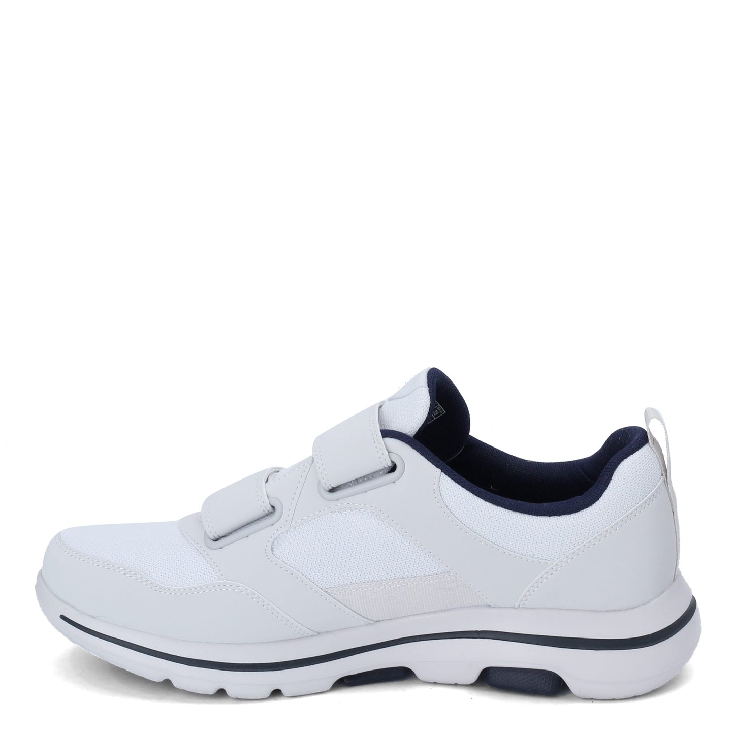 Peltz Shoes Men's Skechers GOwalk 5 - Wistful Sneaker WHITE NAVY 55515-WNV