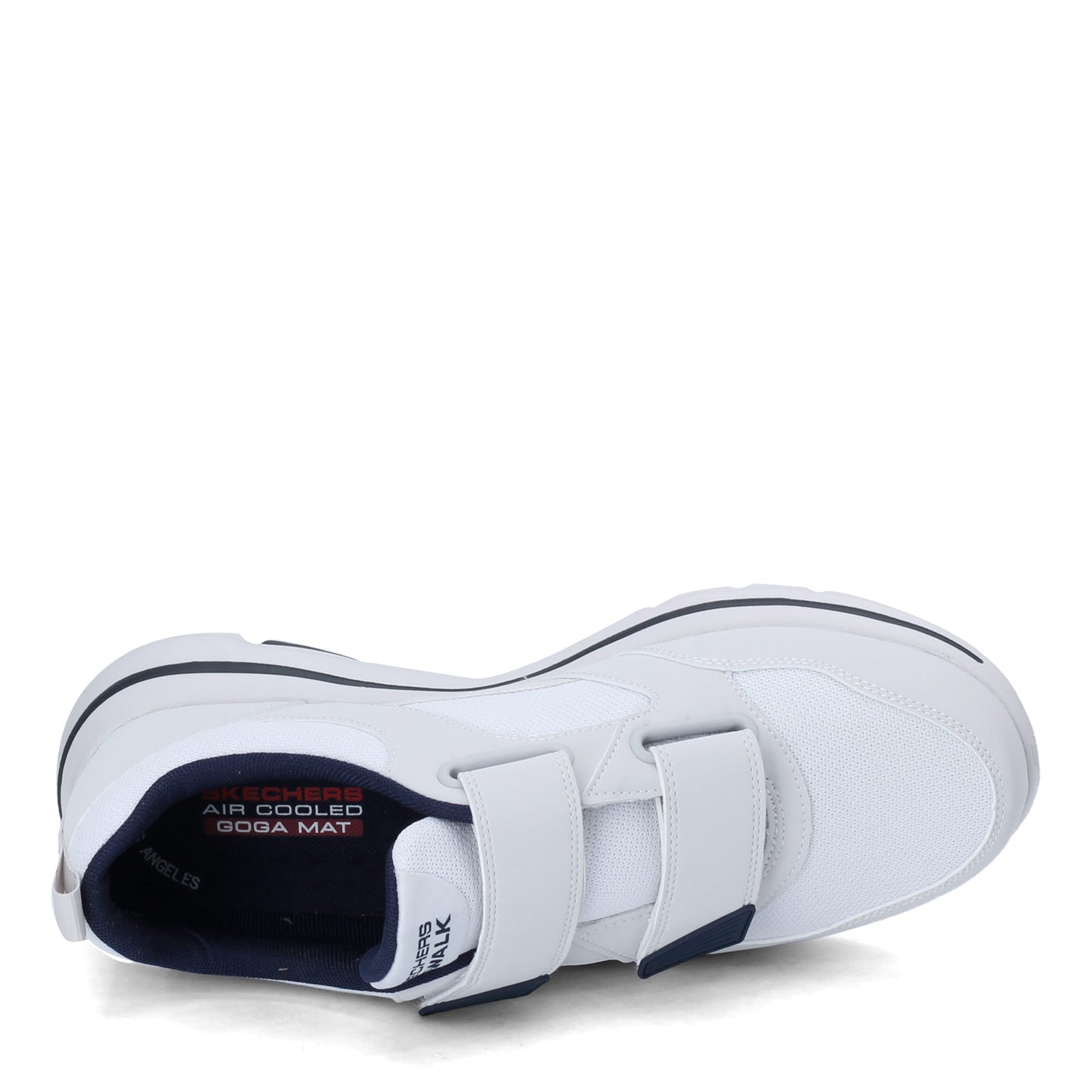 Peltz Shoes Men's Skechers GOwalk 5 - Wistful Sneaker WHITE NAVY 55515-WNV