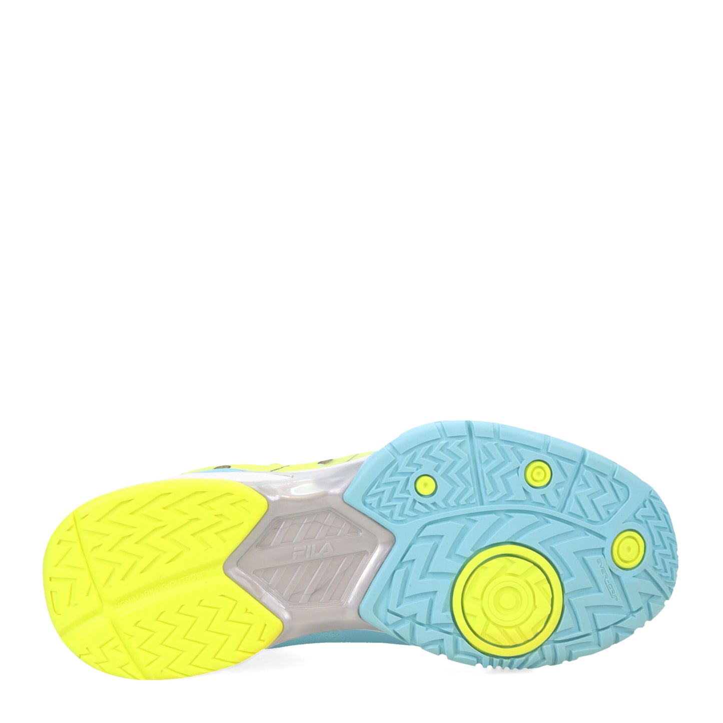 Peltz Shoes Women's Fila Volley Zone Pickleball Shoe BFSH/WHT/SFTY 5PM00598-425