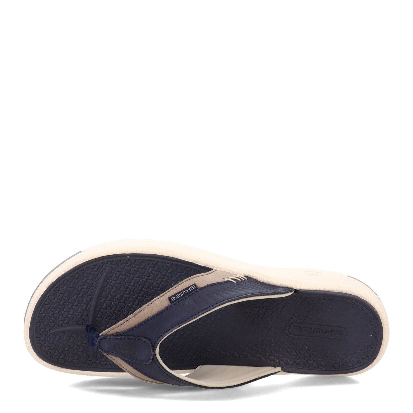 Peltz Shoes Men's Skuze Stingray Sandal GREY NAVY 6-01