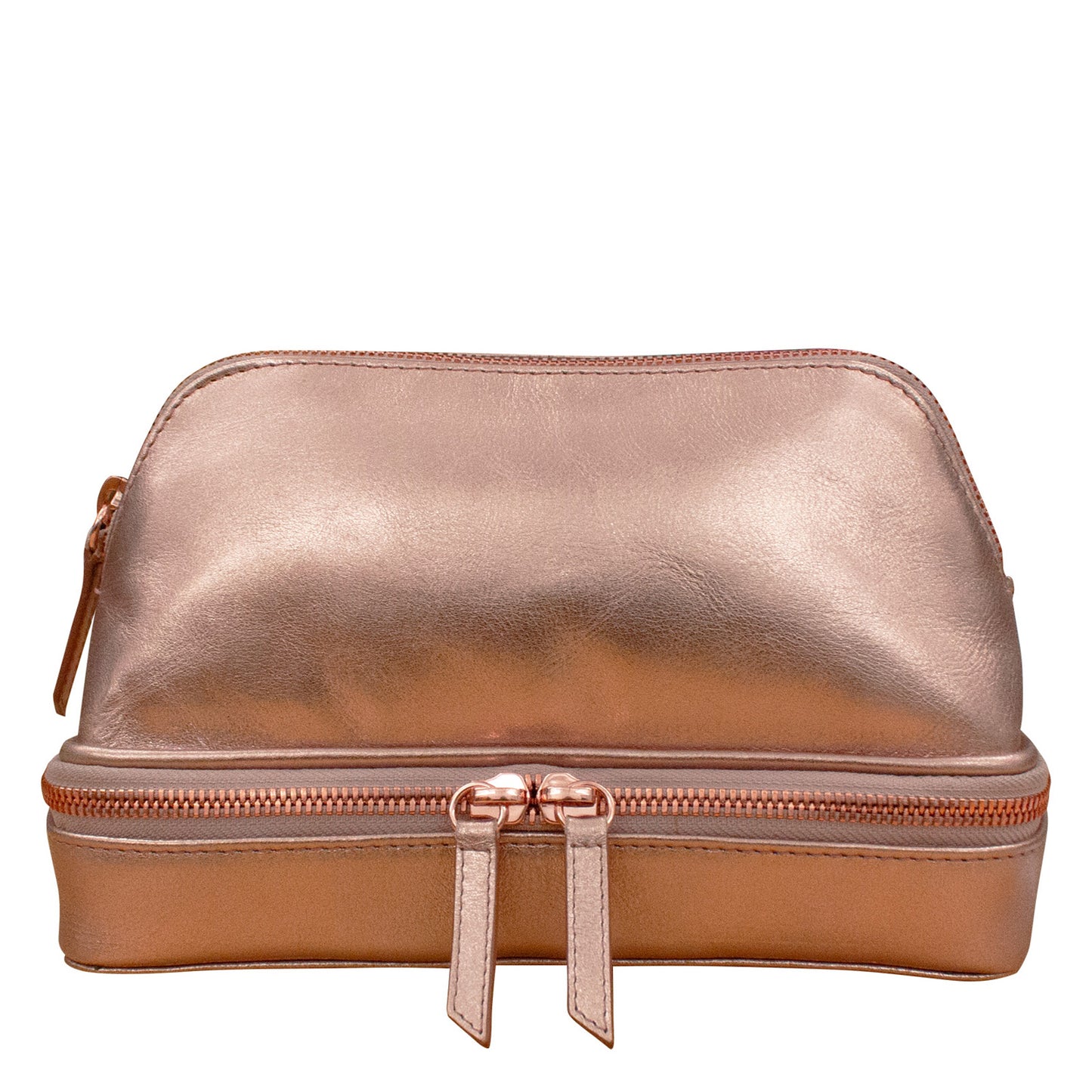 Peltz Shoes Women's ILI Duo Cosmetic Case Rose 6203-ROSE