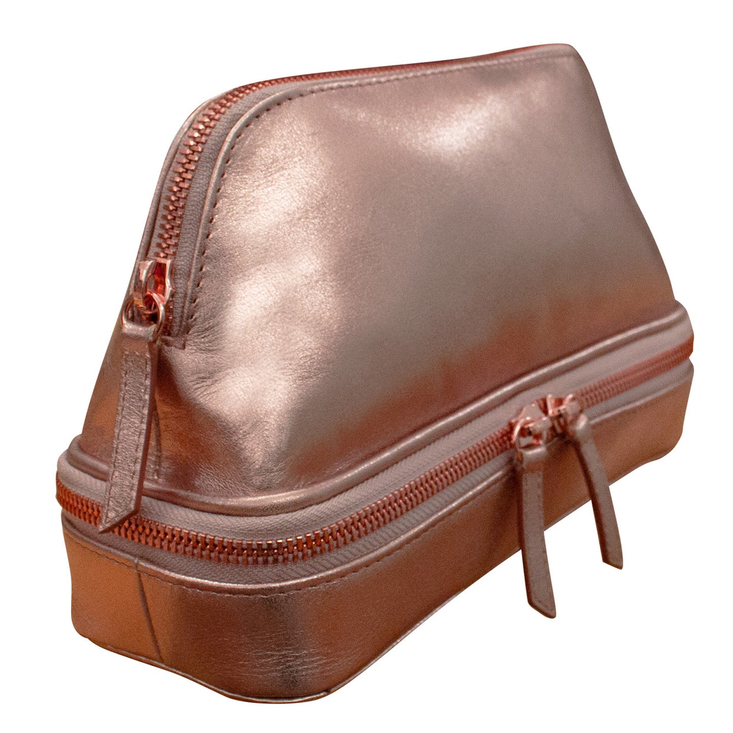 Peltz Shoes Women's ILI Duo Cosmetic Case Rose 6203-ROSE