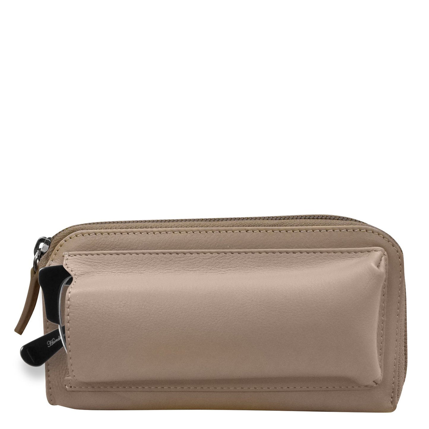 Peltz Shoes Women's ILI Reader Pouch Case Taupe 6303-TAUPE