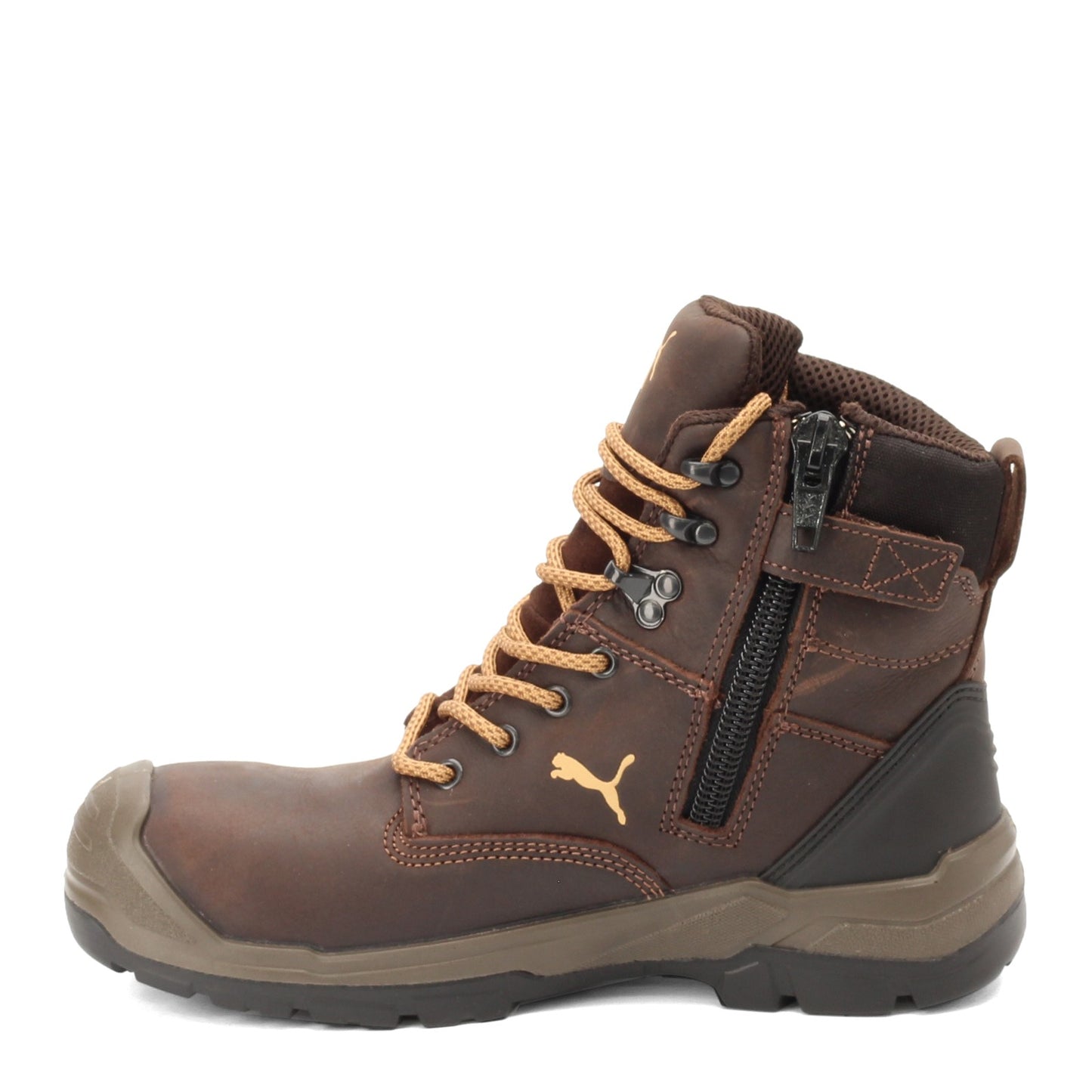 Peltz Shoes Men's Puma Safety Conquest 7 Inch CTX Waterproof Boot BROWN 630655