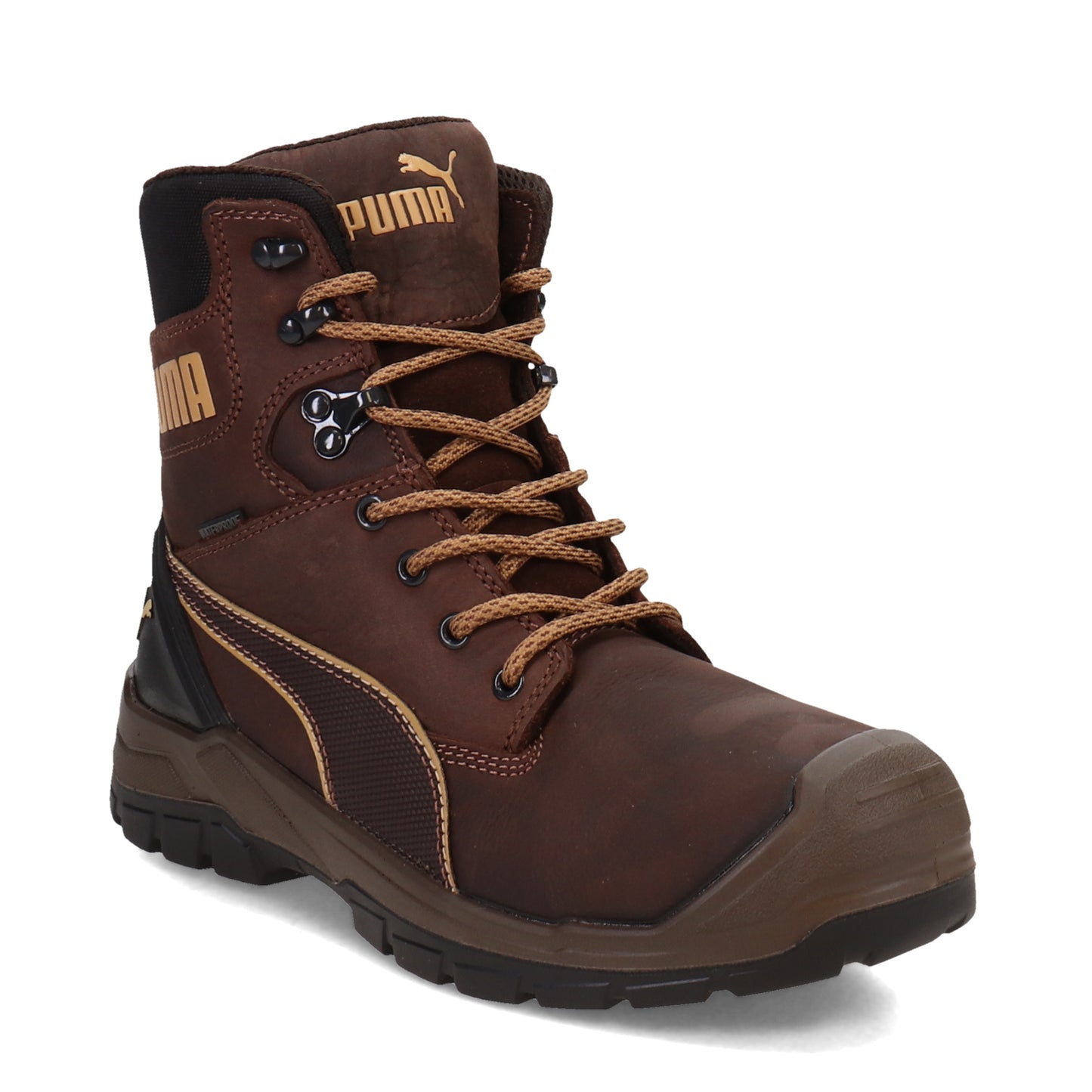 Peltz Shoes Men's Puma Conquest 7 Inch Soft Toe Work Boot BROWN 630915