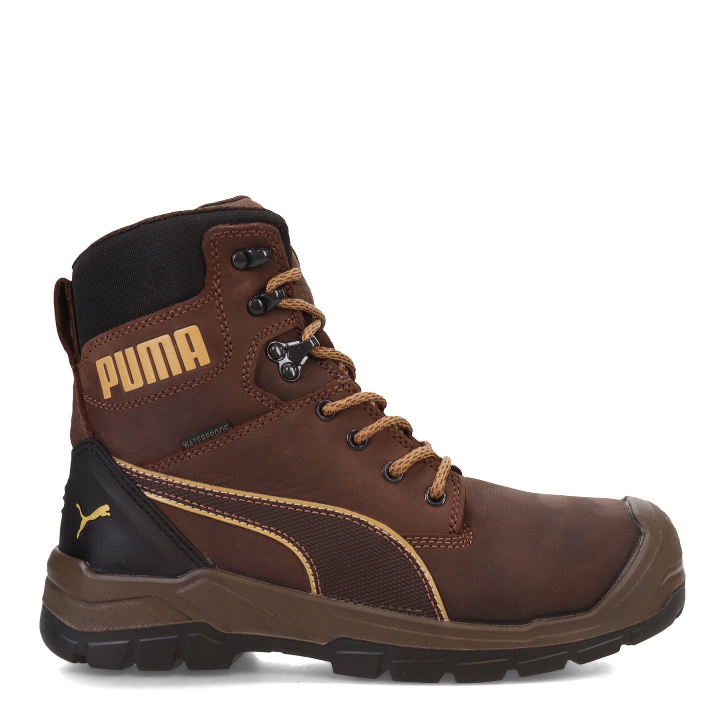 Peltz Shoes Men's Puma Conquest 7 Inch Soft Toe Work Boot BROWN 630915