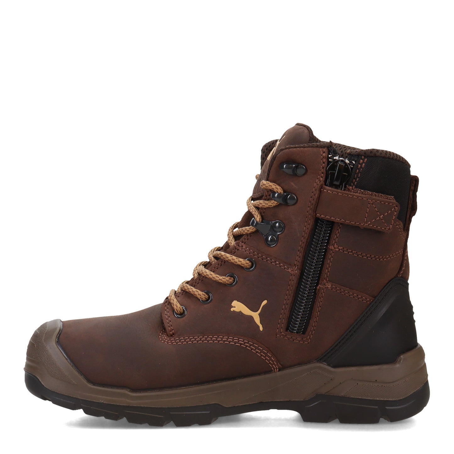 Peltz Shoes Men's Puma Conquest 7 Inch Soft Toe Work Boot BROWN 630915