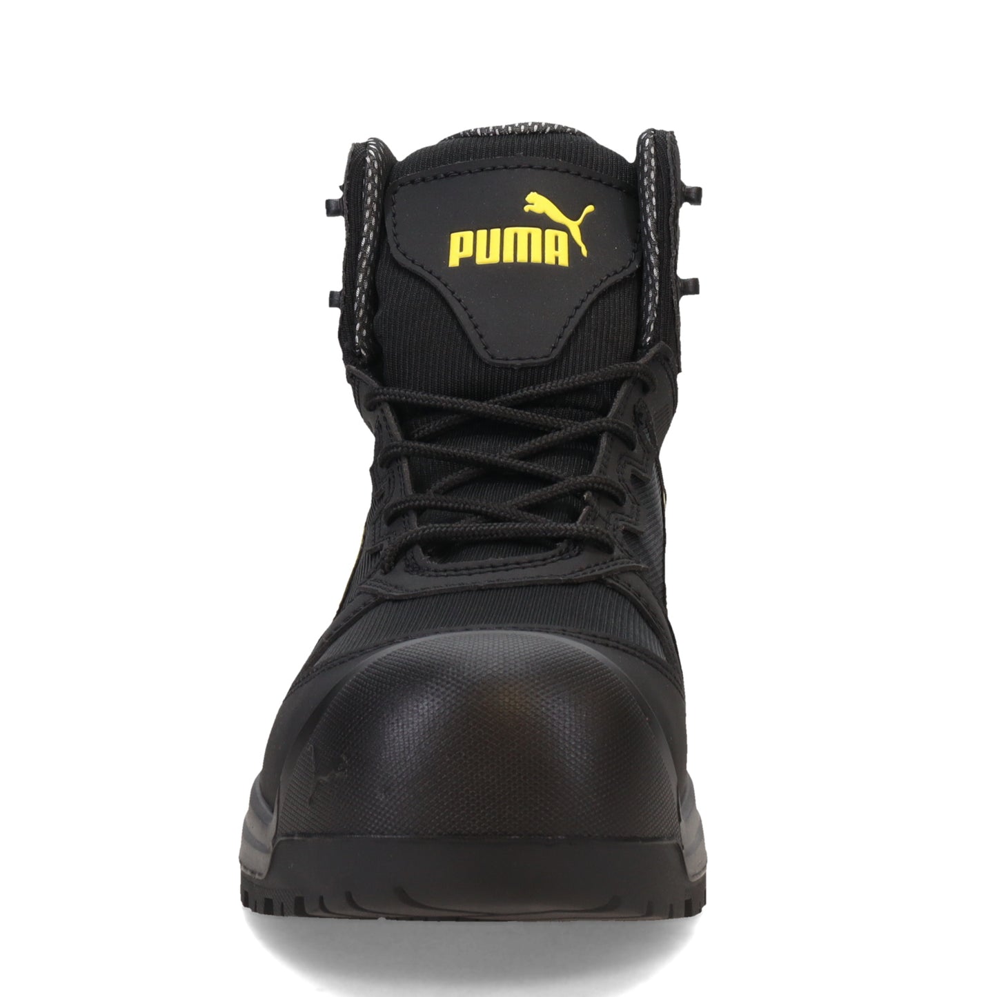 Peltz Shoes Men's PUMA Safety Rock HD Mid Comp Toe Boot Black 632705