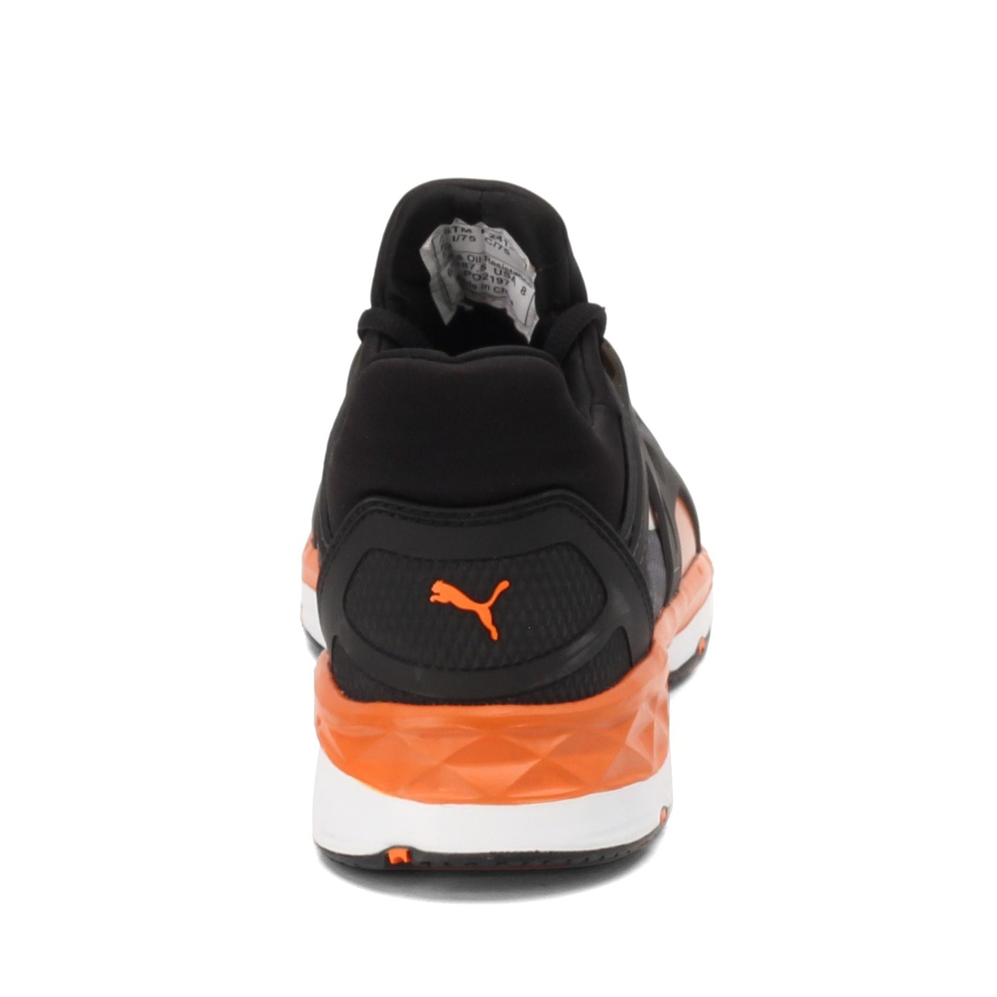 Peltz Shoes Men's Puma Rush 2.0 Mid SD Composite Toe Work Shoe BLACK ORANGE 633875
