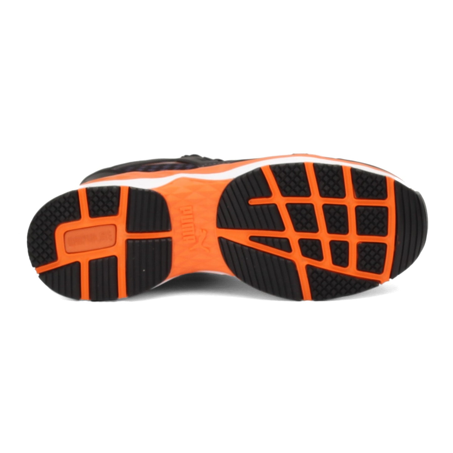 Peltz Shoes Men's Puma Rush 2.0 Mid SD Composite Toe Work Shoe BLACK ORANGE 633875